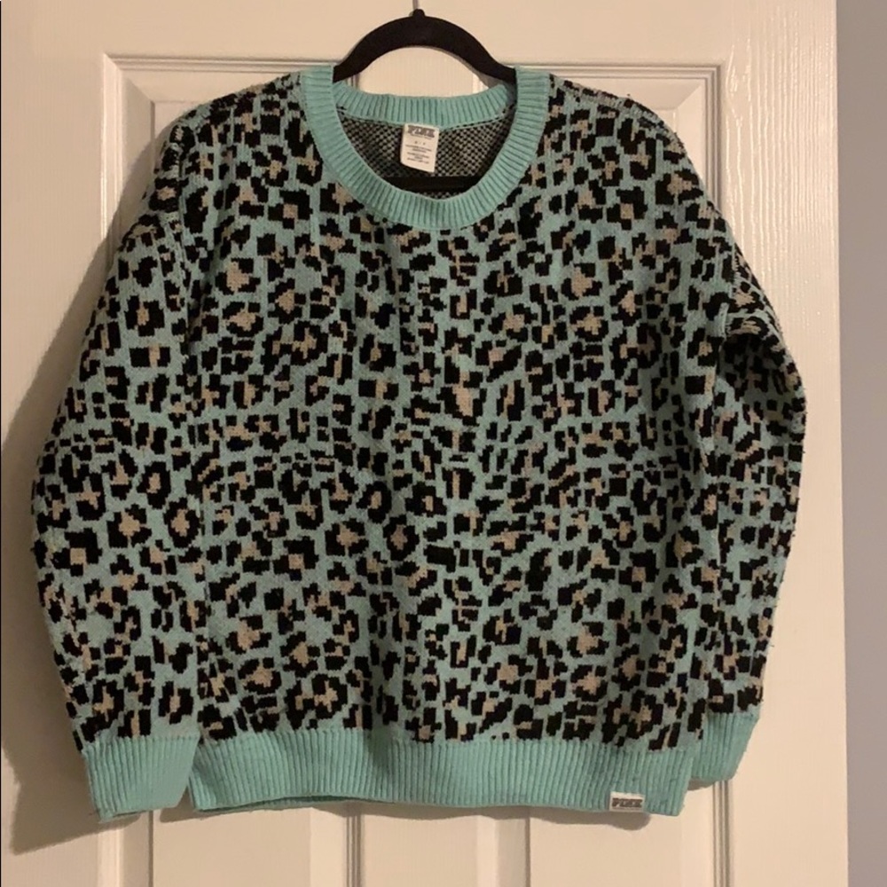 Pink leopard sweater